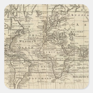 World Chart Square Sticker