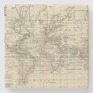 World Chart Stone Coaster