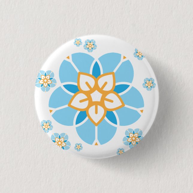 World Childless Week badge multi flower (white) (Front)