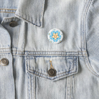 World Childless Week badge multi flower (white)