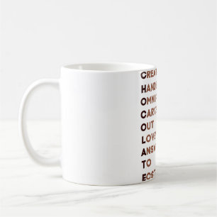WORLD CHOCOLATE DAY ACROSTIC CHOCOLATE LOVERS COFFEE MUG