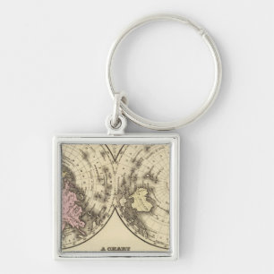 World, Christianity chart Key Ring