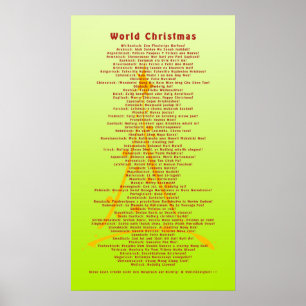World Christmas + your background Poster