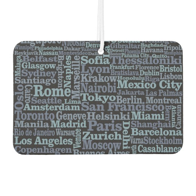 World Cities car air freshner Freshener (Front)