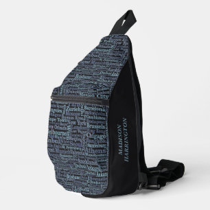 World Cities custom name Sling Bag