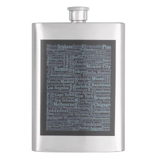 World Cities flask
