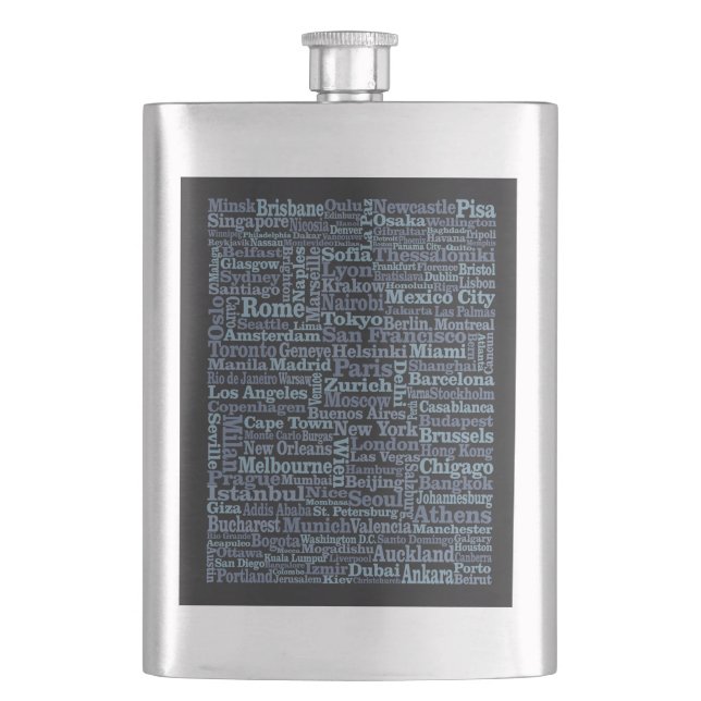 World Cities flask (Front)