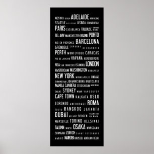 World cities poster