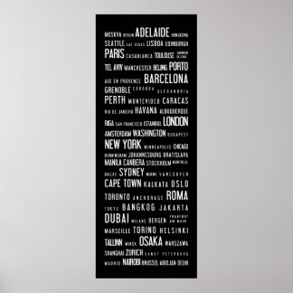 World cities poster