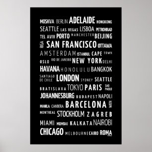 World cities poster