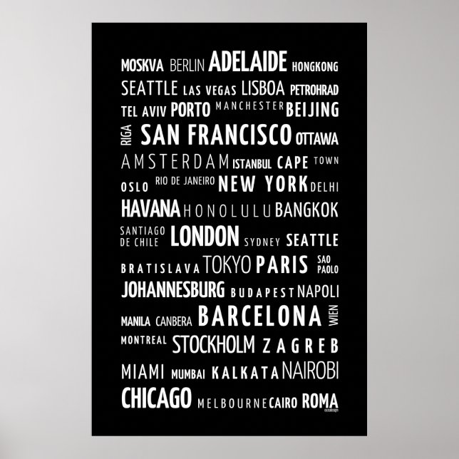 World cities poster (Front)