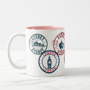 World City Passport Stamp Mug – Vintage TravelGift
