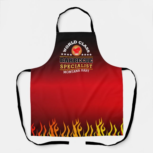 World Class BARBECUE Specialist Gradient and Flame Apron (Front)