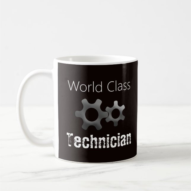 World Class Technician Personalised Coffee Mug (Left)
