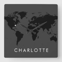 World Clock Custom Modern US City Time Zone