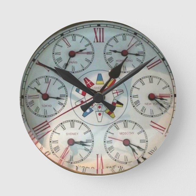 World Clock image for Round (Medium) Wall Clock (Front)