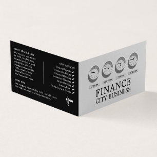 World Clocks, Logo/Photo, Business & Finance Card