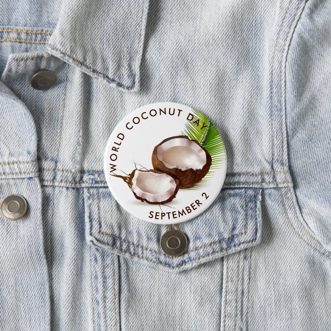 World Coconut Day 7.5 Cm Round Badge (In Situ)