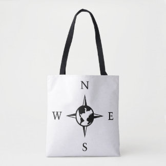 World compass tote bag