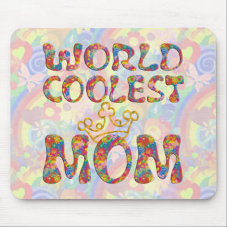 World Coolest Mum | flower power light Mouse Pad