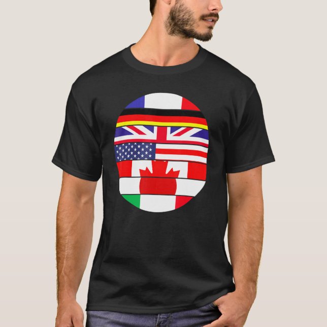 World Country Flags For Geography T-Shirt (Front)