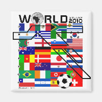 World Cup 2010 All Team Flags Square Magnet