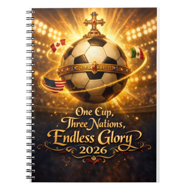 World Cup 2026 Host Nations USA Mexico Canada Notebook (Front)