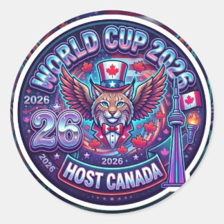 World Cup 2026 North America Host Canada Classic Round Sticker