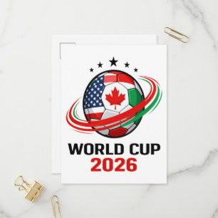 World Cup 2026 Soccer Football  Invitation Postcard