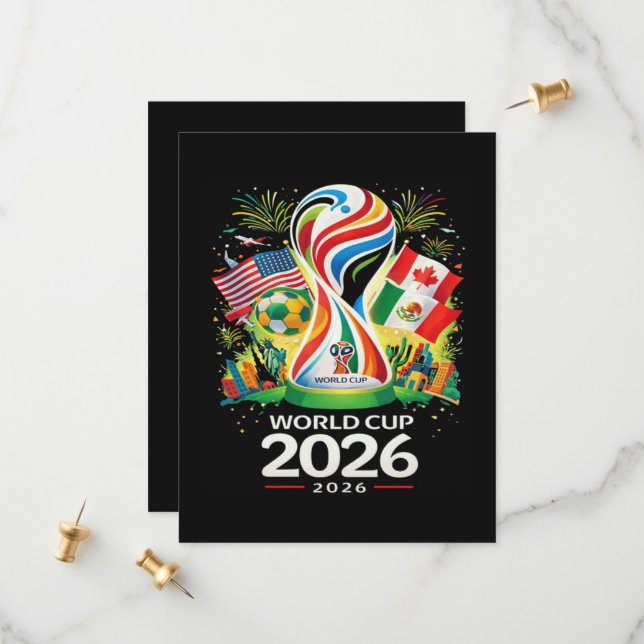 World Cup 2026 Soccer Tournament Save The Date (Front/Back In Situ)