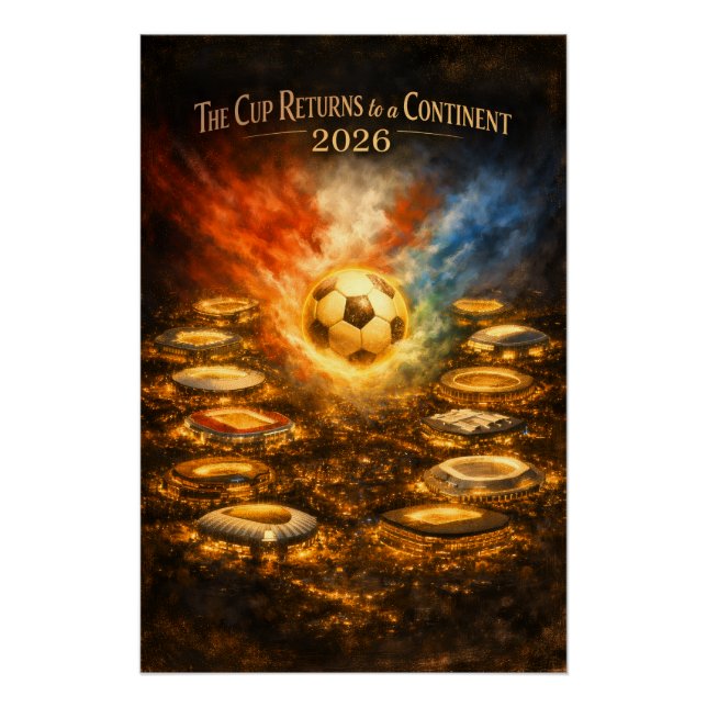 World Cup 2026 Stadium Night Soccer Poster (Front)