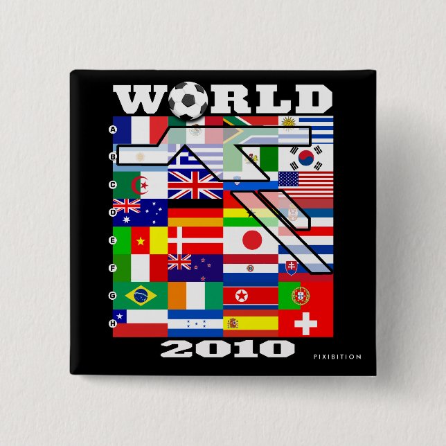 World Cup Flags Group Player Button 2 (Front)