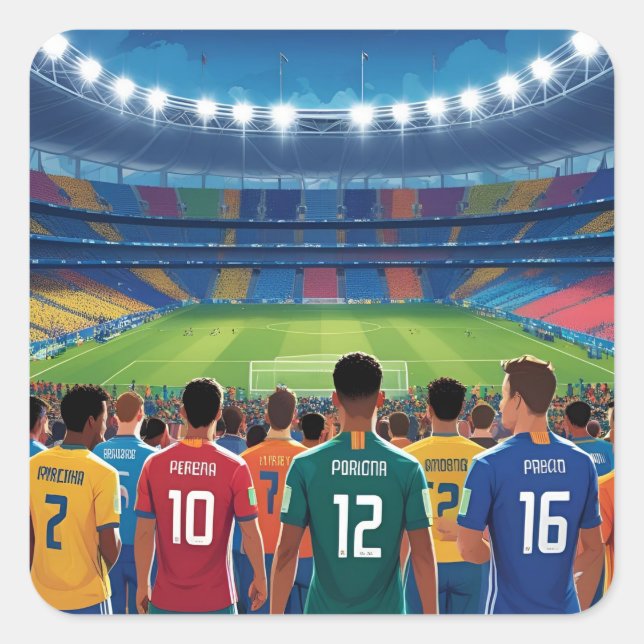 WORLD CUP FOOTBALL 2026 SQUARE STICKER (Front)