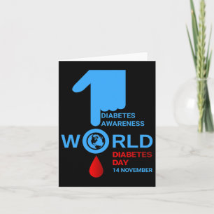 World Diabetes Day 2023 Type 1 Type 2 Diabetes Awa Card