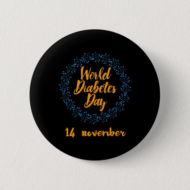 World Diabetes Day  6 Cm Round Badge (Front)