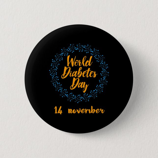 World Diabetes Day  6 Cm Round Badge (Front)