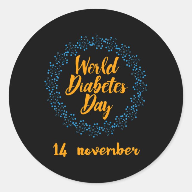 World Diabetes Day  Classic Round Sticker (Front)