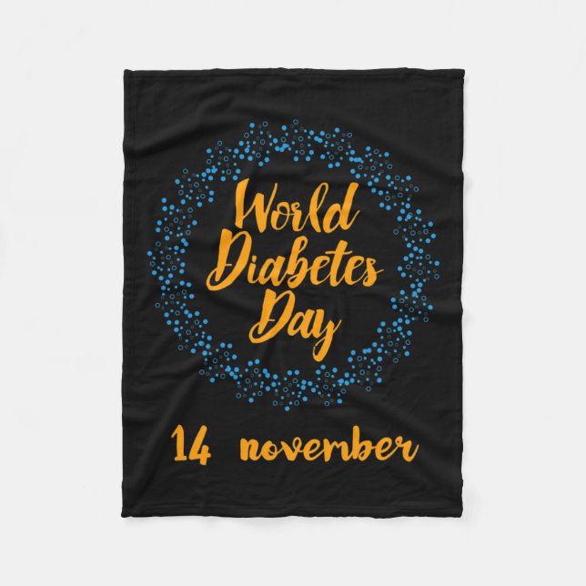 World Diabetes Day  Fleece Blanket (Front)