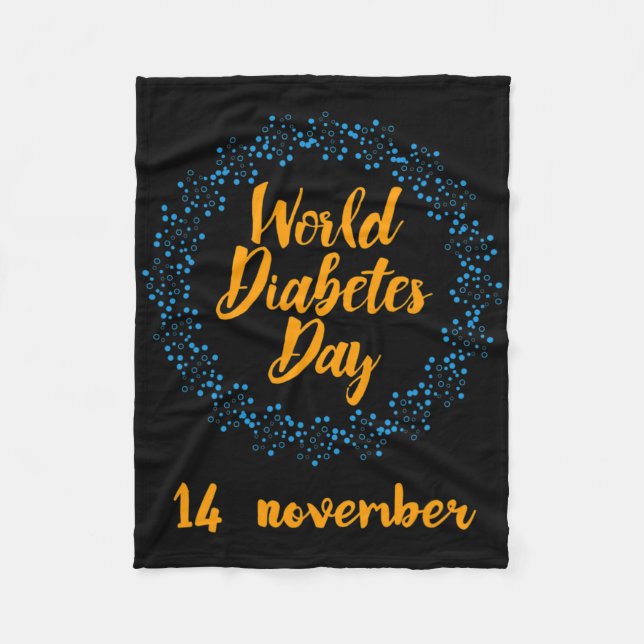 World Diabetes Day  Fleece Blanket (Front)