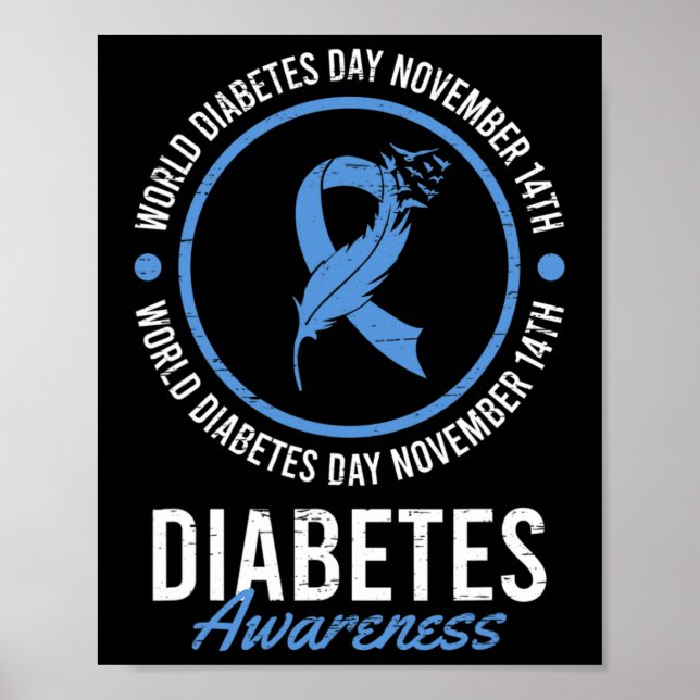 World Diabetes Day November Disease Awareness Insu Poster (Front)