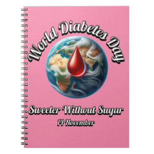 World Diabetes Day. Sweeter Without Sugar. Notebook