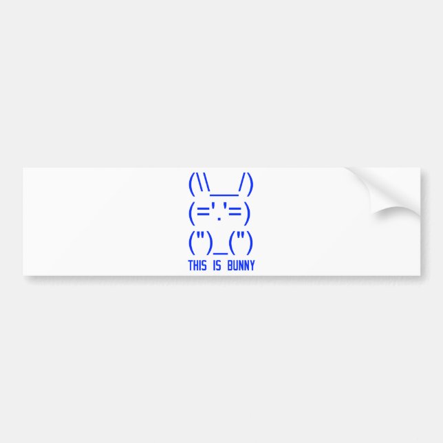 World Domination Bunny Bumper Sticker (Front)