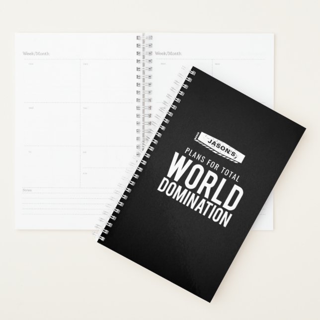 World Domination Checklist | Funny Custom Name Planner (Display)