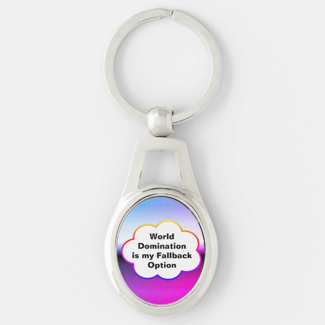 World Domination Keychainv Key Ring (Front)