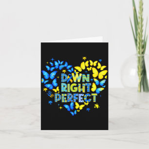 World down syndrome awareness butterfly down right card