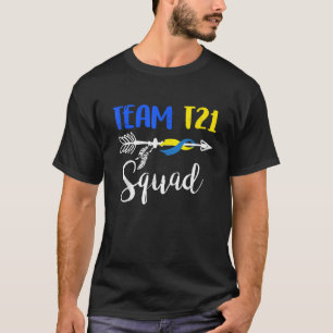 World Down Syndrome Awareness Costume Team T21 Squ T-Shirt
