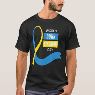 world down Syndrome Awareness day Blue Yellow T-Shirt