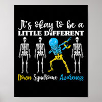 World Down Syndrome Awareness Day Dabbing Kid Skel