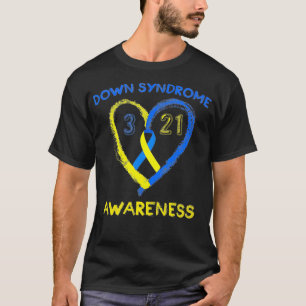 World Down Syndrome Awareness March 21 Yellow Blu T-Shirt