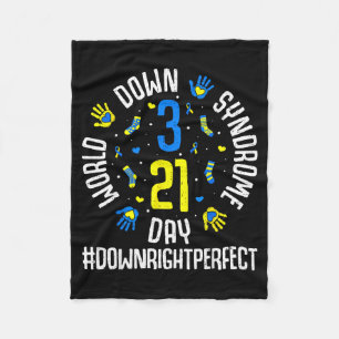 World down syndrome awareness support men women fleece blanket